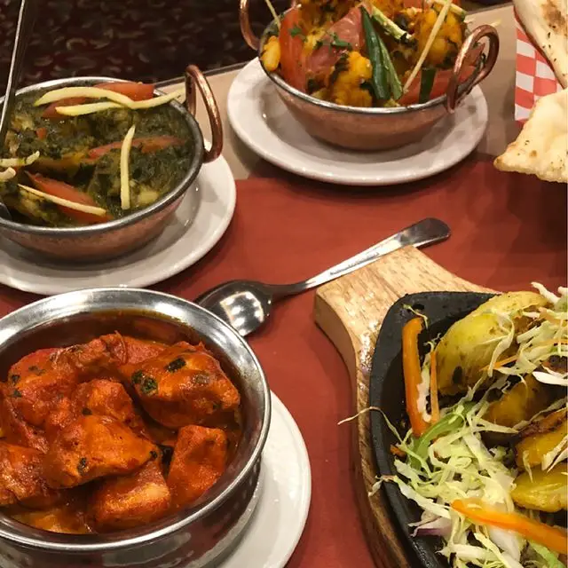 Selection of Indian curries and grilled dishes at Namskar