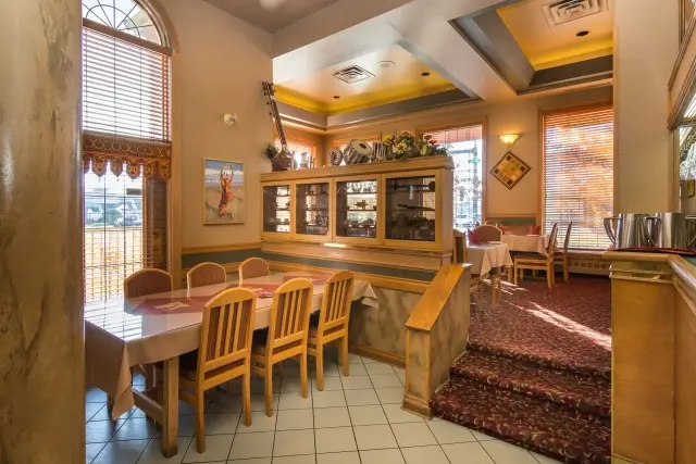 Private dining area inside Namskar Indian restaurant in Calgary