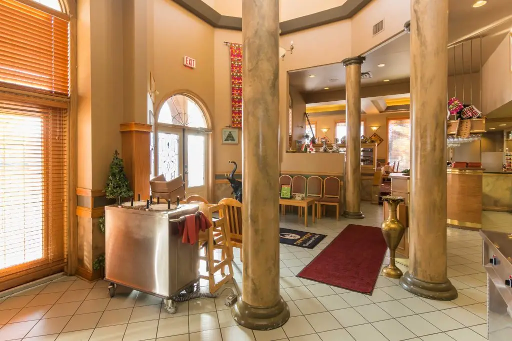 Entrance and reception area inside Namskar in Calgary